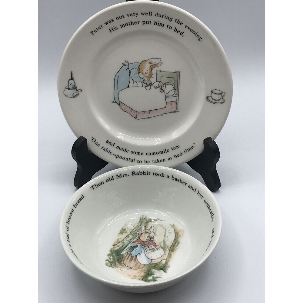 Wedgewood Peter Rabbit Small‎ Plate and Cereal Bowl